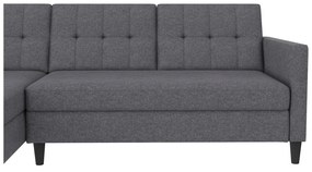 Сив ъглов диван Hartford – Støraa