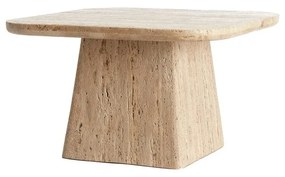 Бежова масичка за кафе с скаменен плот за маса 60x60 cm Kepami – Light &amp; Living