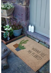 Изтривалка от кокосови влакна 40x60 cm Wanna See My Plants – Artsy Doormats