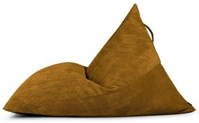 Пуф от рипсено кадифе в цвят горчица Razzmatazz – SLOWDOWN