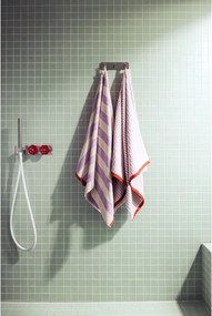 Кафява/кремава памучна хавлиена кърпа от тери 70x140 cm Gobo – noo.ma