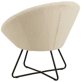 Кремавобял фотьойл от изкуствена вълна Center - Actona