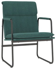 351346 vidaXL Стол шезлонг, тъмнозелено, 55x64x80 см, текстил