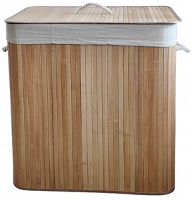 Бамбуков кош за пране - 3 камери, 150 л Eстествен