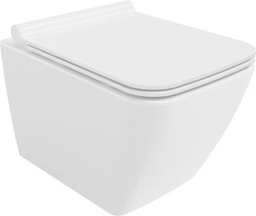 Mexen Vega WC мивка без ръб с бавно падаща дъска slim, дуропласт, бял гланц