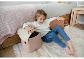 Розов и кремав ръчно изработен памучен килим подходящ за пране 90x130 cm Lanes Vintage Nude – Lorena Canals