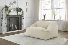 Бежов пуф от рипсено кадифе Lilibet – Bobochic Paris