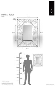 Стенно огледало 56x70 cm Floret - Premier Housewares