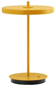 Жълта метална LED настолна лампа с метален абажур (височина 31 cm) Asteria Move – UMAGE