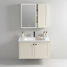Комплект мебели за баня с мивка Monti 60cm Creme