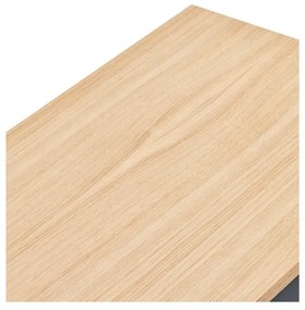 Антрацитно сив скрин с дъбов фурнир, ширина 180 см Yoko - Teulat