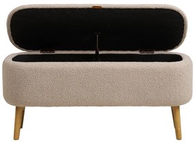 Бежова пейка от прежда с примки от букле Harlow – House Nordic