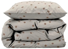 Кафяво единично спално бельо от памучен сатен 140x200 cm Solaris – Södahl