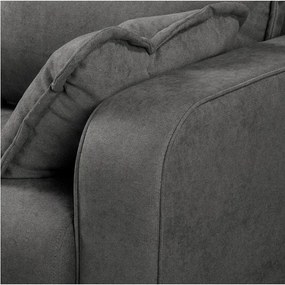 Тъмносив ъглов диван (ляв ъгъл) Beata - Ropez