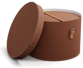 Декоративни кафяви картонени кутии за съхранение в комплект от 2 бр. с капаци ø 37,5x25 cm Rut Restore Paper Laminate – Bigso