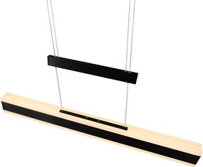 Матово черно LED висящо осветително тяло с метален абажур Arcola – Trio