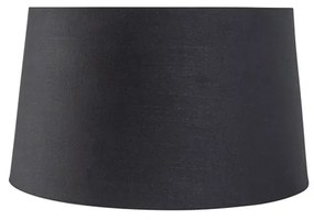 Абажур от памук черен 35/30/20 със златен интериор