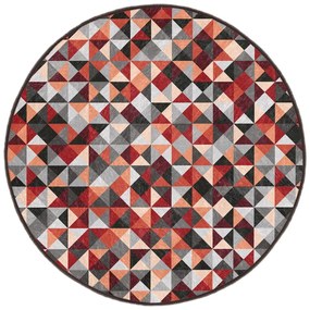 Червено-сив кръгъл килим подходящ за пране ø 150 cm Ignite – Mila Home