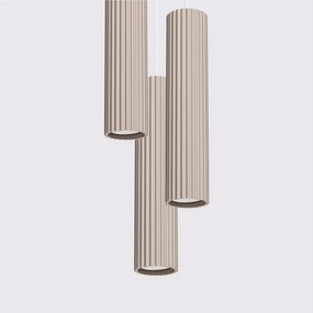 Кафяво-сиво метално висящо осветително тяло ø 19,5 cm Gleam – Sollux