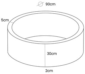 Кремав велурен басейн с топки ø 90x30 cm Montessori – Meowbaby