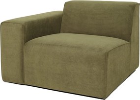 Модул за диван от зелен велур (ляв ъгъл) Sting - Scandic