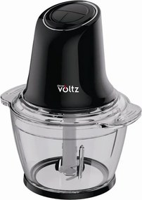 Чопър Oliver Voltz Daisy OV51111W, 600W, 1 литър, Двоен стоманен нож, Стъклена купа, Черен