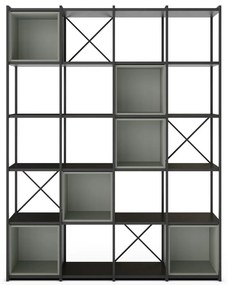 Зелено-черна библиотека 140x179 cm Anya – Marckeric