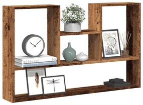 853243 vidaXL Стенен рафт, старо дърво, 99x15x60 см, инженерно дърво