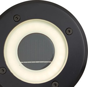 Модерен градински спот черен вкл. LED акумулаторен със соларна батерия IP65 - Solyx