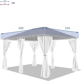 Покрив за беседка Hesperide Santorini, Лен, 3x4 m