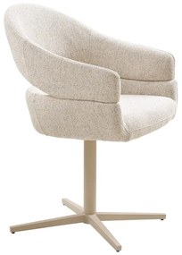 Кремави тапицирани трапезни столове в комплект с подлакътници 2 бр. Dover – House Nordic