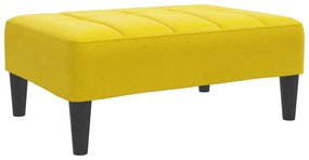 4007388 vidaXL Табуретка, жълта, 77x55x31 см, кадифе