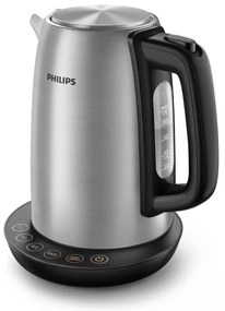 Електрическа кана Philips Avance Collection HD9359/90, 2200W, 1.7l, Метал, Контрол на температурата, Сив/черен