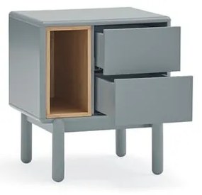 Синьо /сиво нощно шкафче Corvo – Teulat