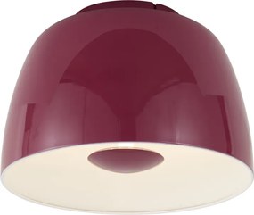 Ретро плафон червен с бял интериор с включен LED с 3-степенно димиране - Вера
