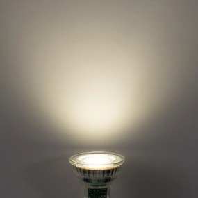 Комплект от 5 GU10 50mm димируеми LED крушки прозрачни 2.5W 450 lm 4000K