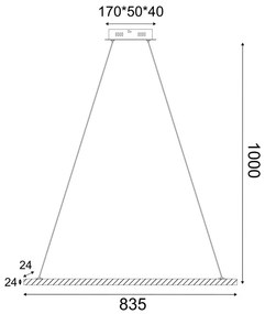 Висяща таванна лампа LED Canela singlelight