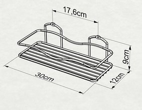 ПОСТАВКА ЗА БАНЯ TEKNO TEL BK-011W , 1 ниво , бяло
