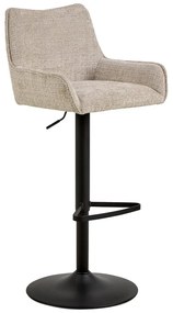 Бежов бар стол с регулируема височина с подлакътници (височина на седалката 85 cm) Eddie – Actona