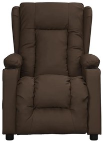 339076 vidaXL Електрически стол, кафяв, изкуствена кожа