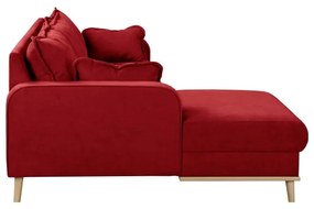 Червен ъглов диван (ляв ъгъл) Beata - Ropez