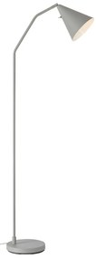 Сива LED затъмняваща се подова лампа с метален абажур (височина 144 cm) Funil – Markslöjd