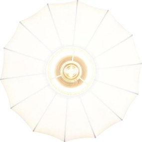 Бяло метално осветително тяло за таван с текстилен абажур ø 40 cm Madleine – Reality