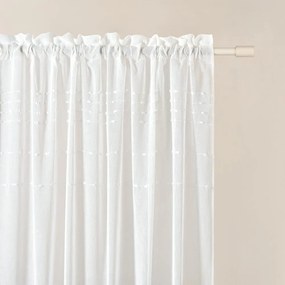 Висококачествена бяла завеса  Marisa  с лента за окачване 140 x 250 cm