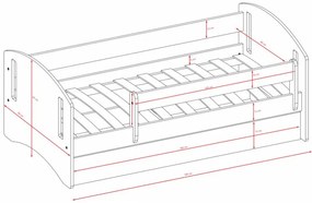 Детско легло класически II-Prasino-180 x 80