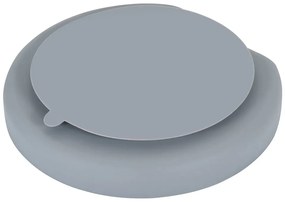 Сива силиконова детска чиния 19x20,5 cm – Kindsgut