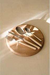 Светложълт/в сребрист цвят прибори за хранене 4 бр. от неръждаема стомана за 1 човек Noli – noo.ma