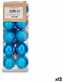 Christmas Balls Set Ø 3 cm Син Пластмаса (12 броя)