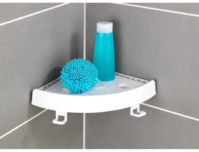 Бял ъглов самоносещ пластмасов рафт за баня Quick-Fit - Allstar