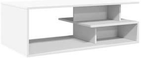 848010 vidaXL Кафе маса, бяла, 102x55x35 см, инженерно дърво